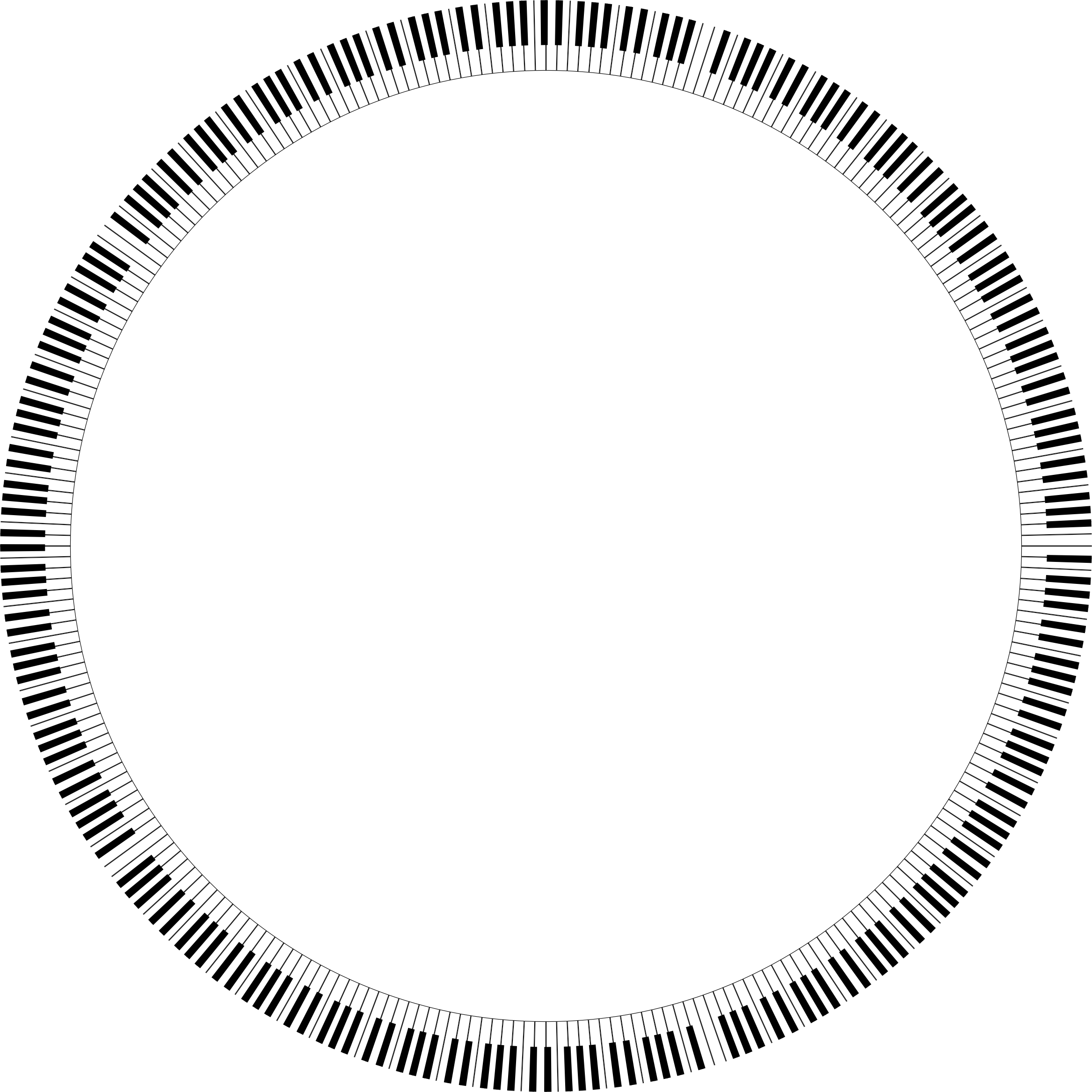 This Free Icons Png Design Of Piano Keys Circle (2334x2334), Png Download