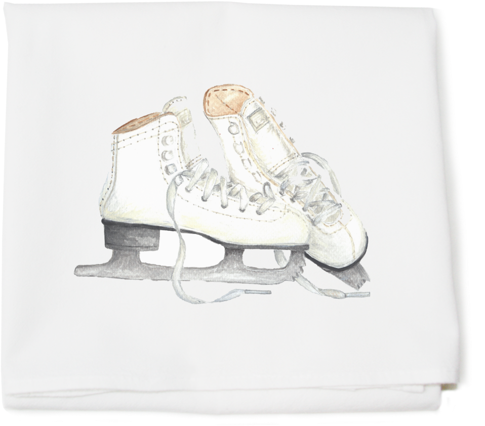 Figure Skates Winter Wonderland Collection Flour Sack - Flour Sack (1024x944), Png Download