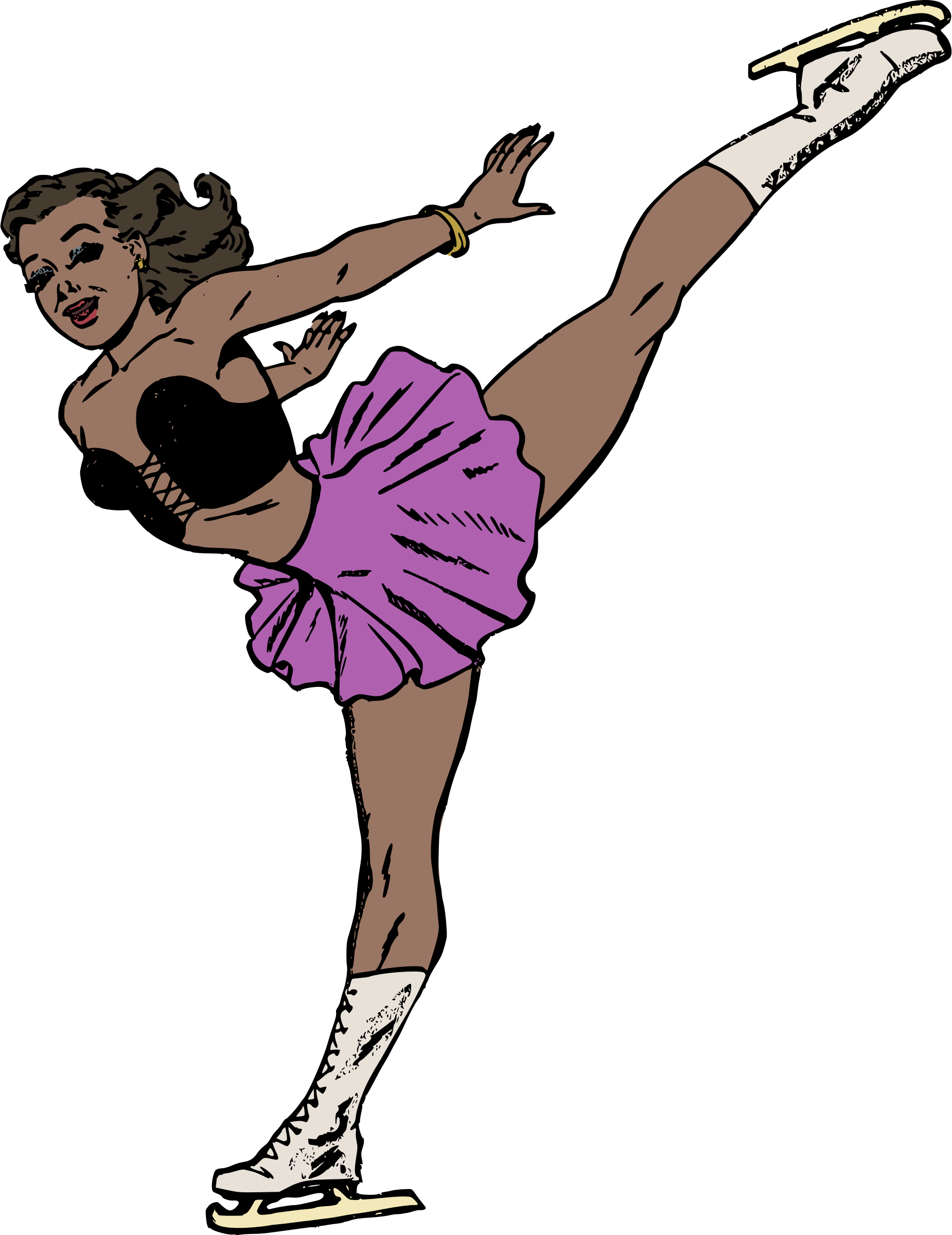 Clipart Resolution 1850*2400 - Skate Clipart (1850x2400), Png Download