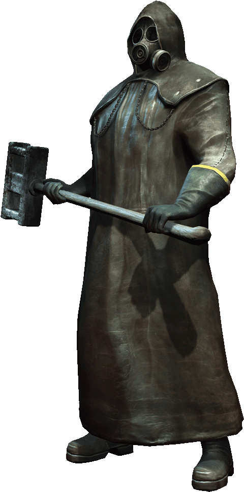A Pyramid Mask In Two Pieces Attach To Alex's Head - Silent Hill Downpour Bogeyman (486x969), Png Download