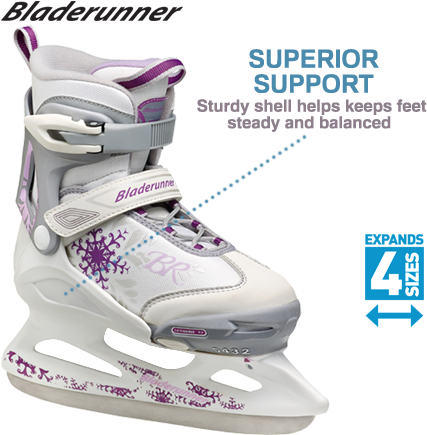View Larger - Bladerunner Girls' Micro Ice Expandable Ice Skates (440x440), Png Download