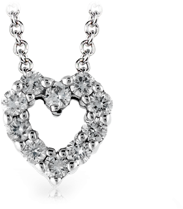 14kw Diamond Heart Pendant - Zeghani Zp881 Necklaces/color Stones (600x600), Png Download