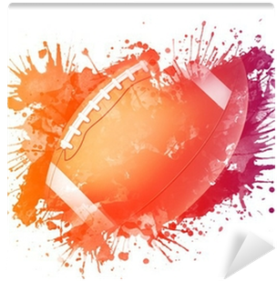 Smerican Football Ball Watercolor (400x400), Png Download