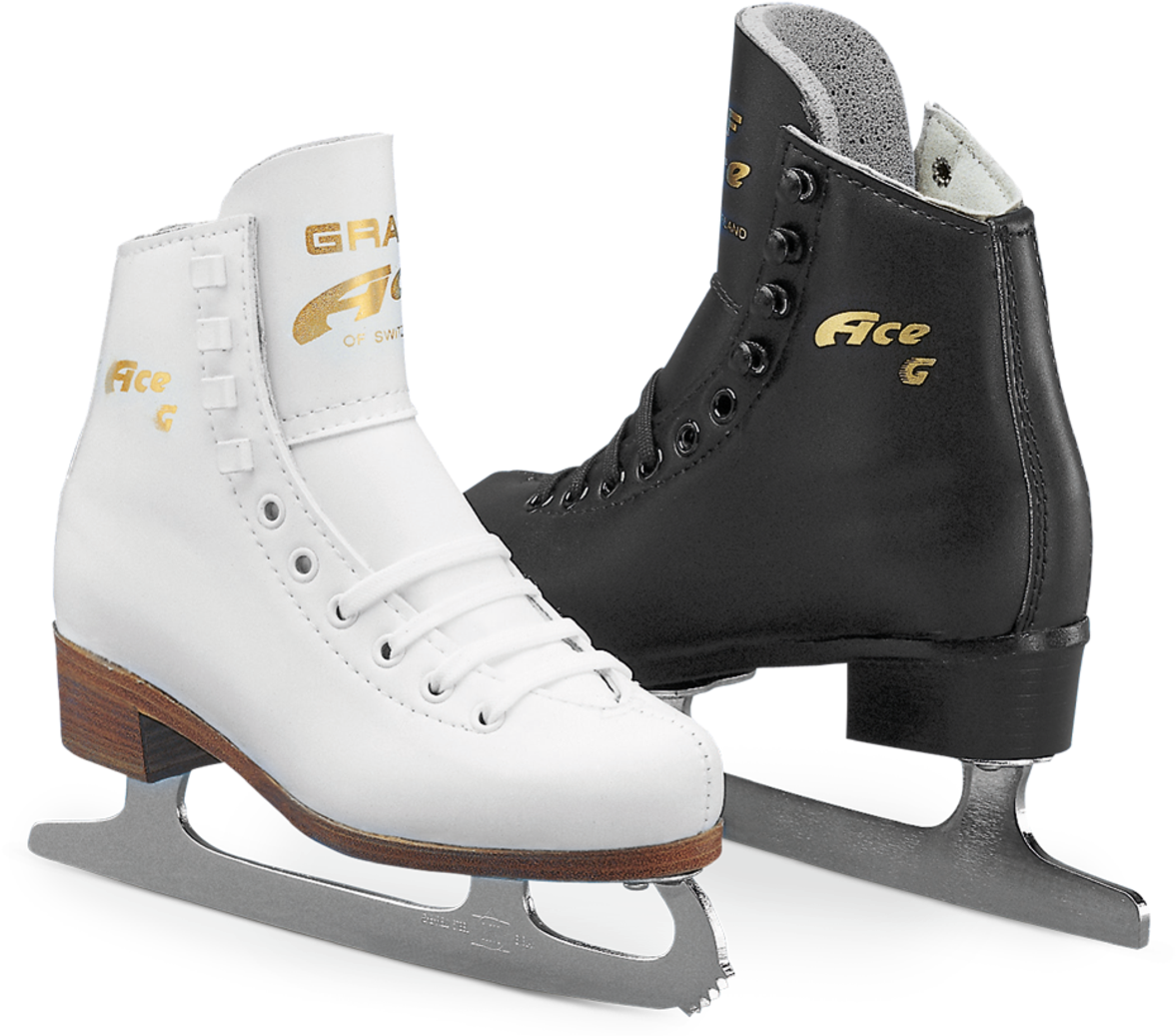 Ice Skates Graf Ace-size 3 M White Only *sale* - Graf Ace Schlittschuh (462x409), Png Download