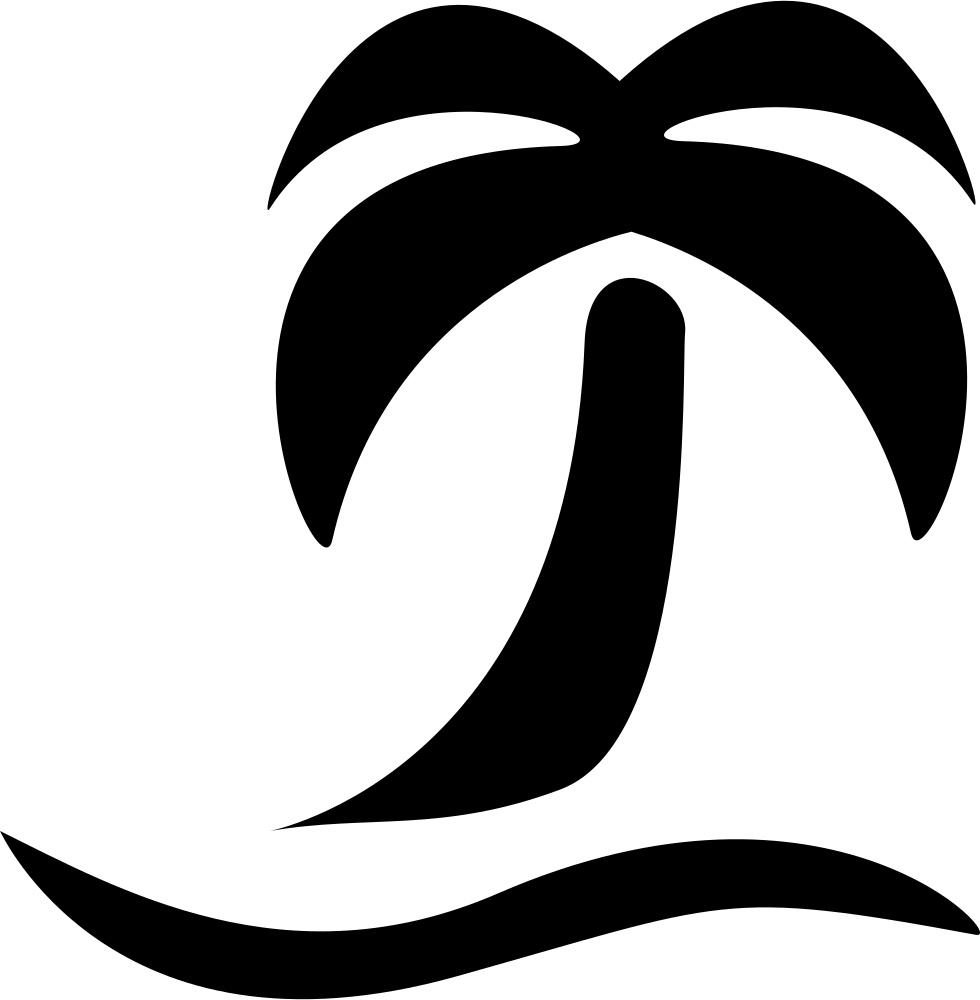 Png File Svg - Beach Black And White Icon (980x1000), Png Download