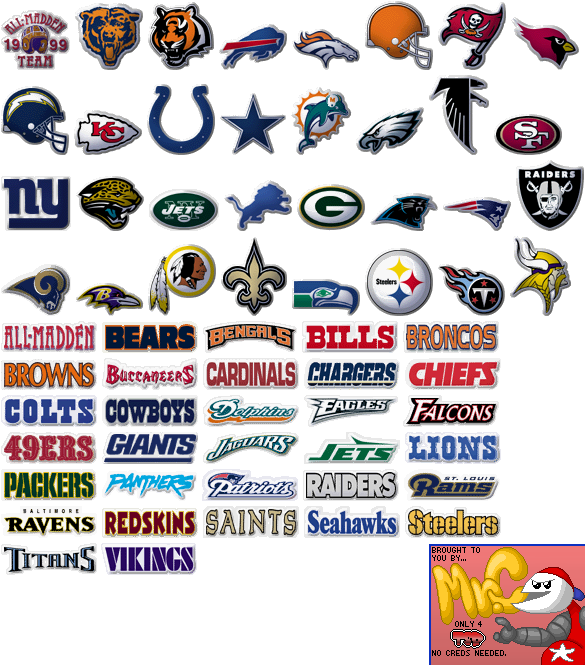 Team Logos - Madden Nfl 2001 (585x665), Png Download