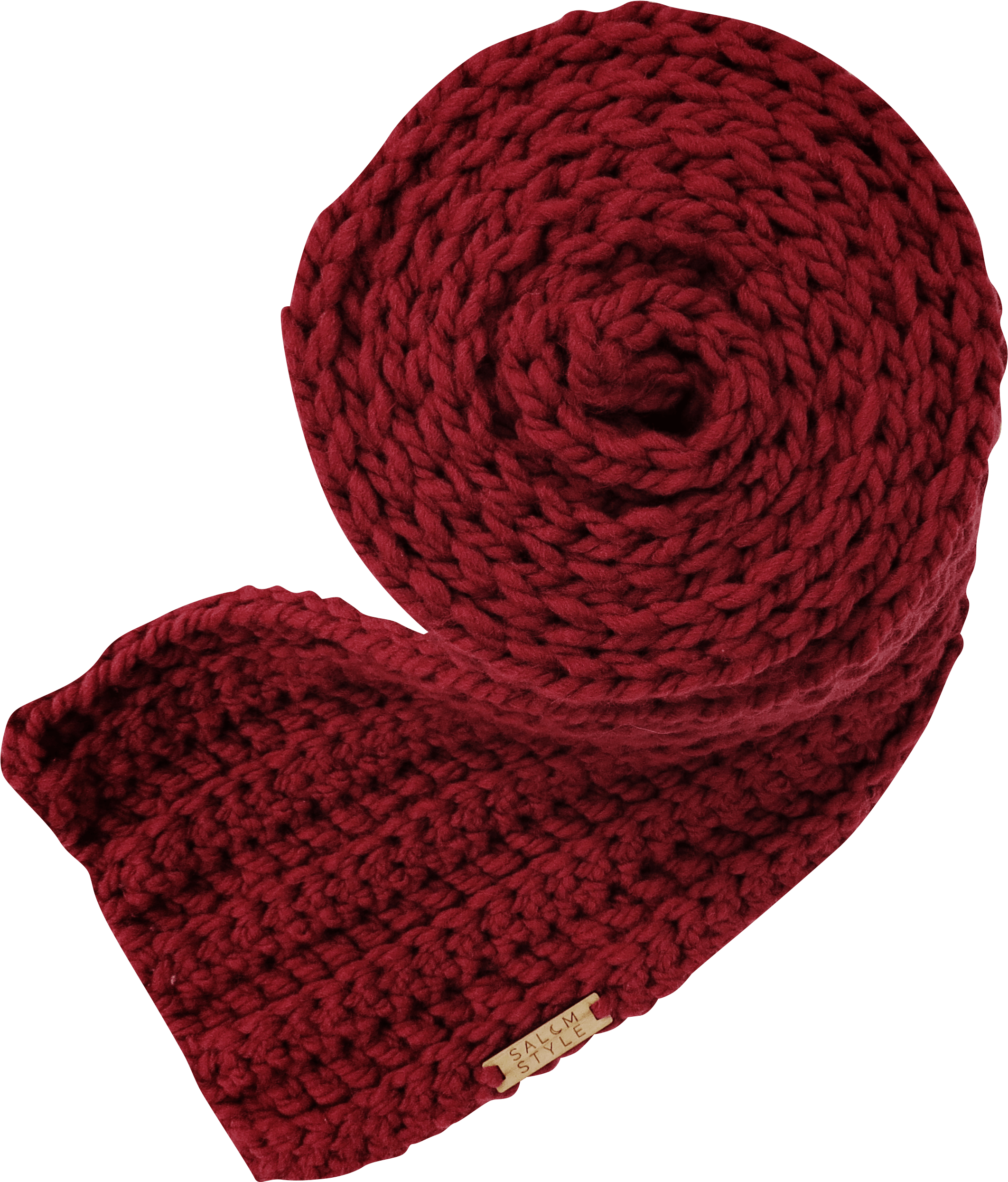 The Forest River Scarf In Red - Woolen (3056x2965), Png Download