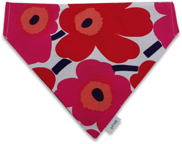 6five Reversible Red Scarf In Marimekko Fabric - Marimekko - Pieni Unikko Placemat, Stitched, White (480x480), Png Download
