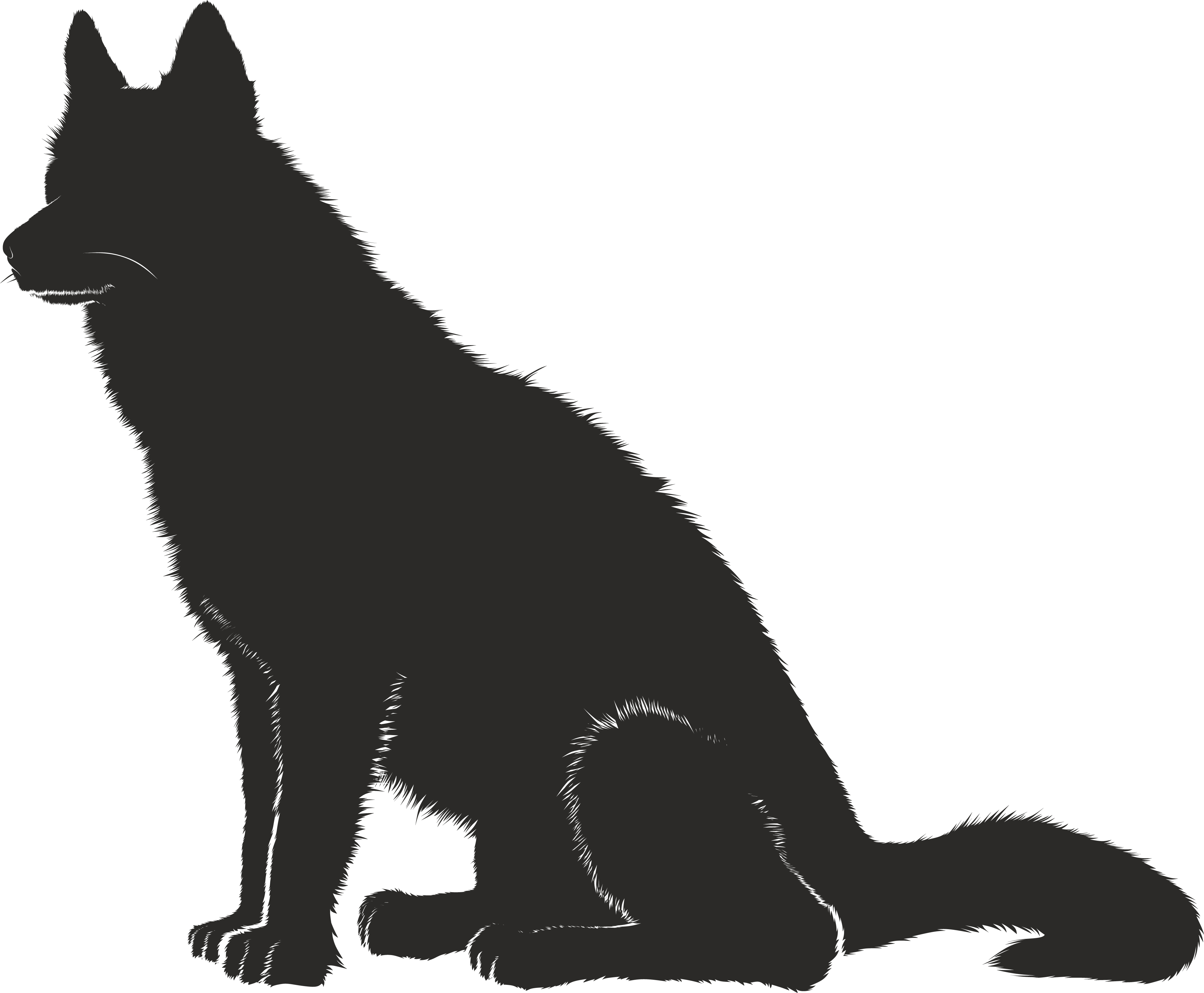 Free Clipart Of A Black And White Sitting Dog - Had A Black Dog (4000x3300), Png Download