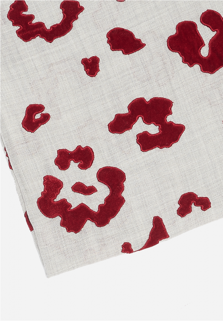 Roar Grey Burgundy Scarf - Grey (1120x1120), Png Download