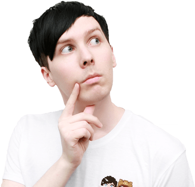 Amazingphil Thinking - Dan And Phil Pocket Shirt (400x400), Png Download