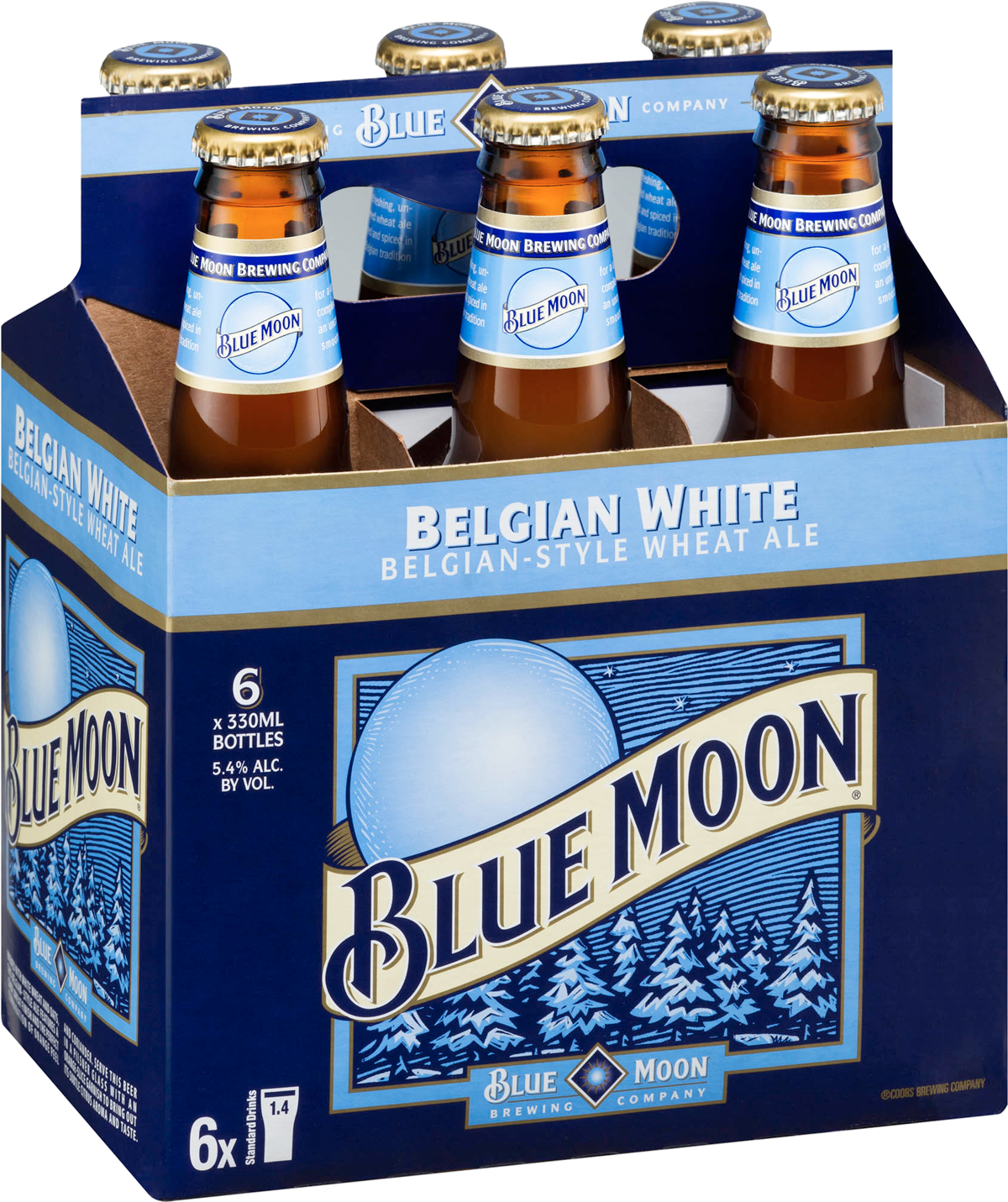 Blue Moon Belgian White 6 Pack (1600x2000), Png Download