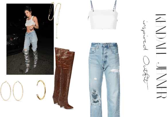 Kendall Jenner Inspired Outfit - Kendall Jenner (582x408), Png Download