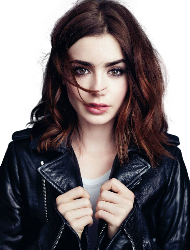 Dan Howell Age - Lily Collins Auburn Hair (607x800), Png Download