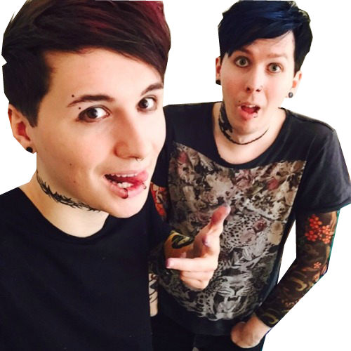 Dan Howell And Phil Lester - Daniel Howell Punk Edit (500x500), Png Download