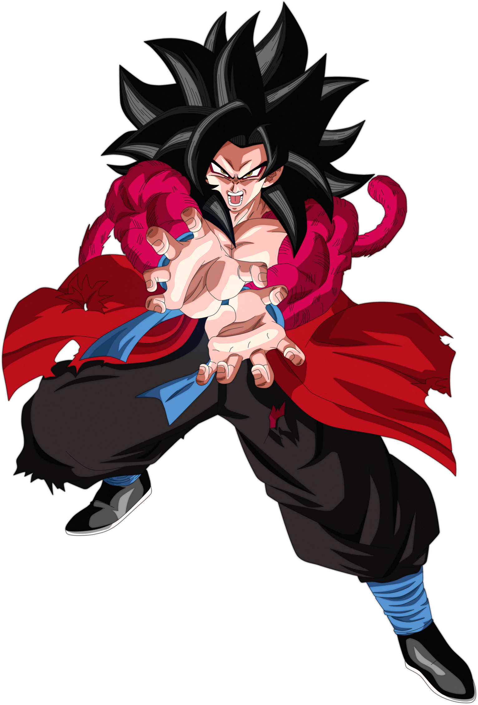 Goku Xeno Ssj4 By Andrewdragonball - Goku Xeno Ssj4 Png (1600x2366), Png Download