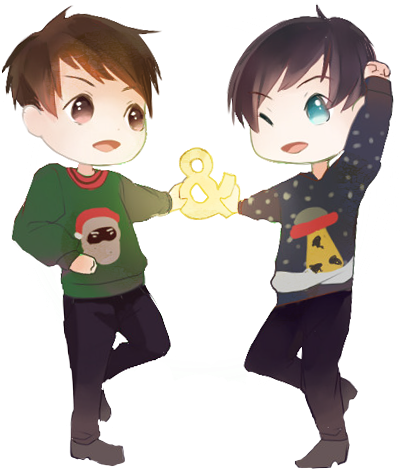 Free Dan Howell Chibi - Dan And Phil (402x491), Png Download