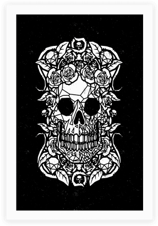 Punk Diamond Skull Poster - Punk Diamond Skull Tote Bag: Funny Tote Bag From Lookhuman. (484x484), Png Download
