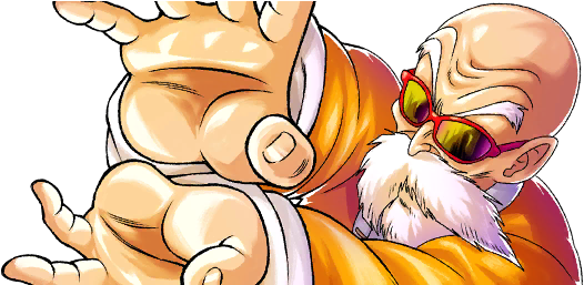Master Roshi - Cartoon (1024x256), Png Download