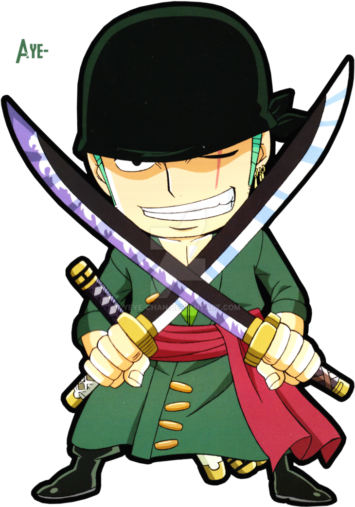 Related Wallpapers - Zoro Chibi One Piece Chibi (750x1065), Png Download