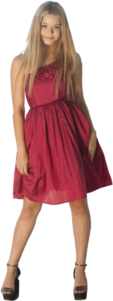 Alison Dilaurentis Red Dress (737x1085), Png Download
