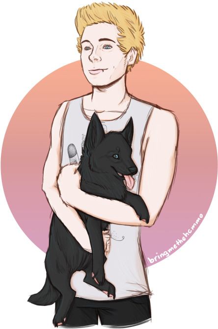 5sos Tumblr Wallpaper - Luke Hemmings Drawing (500x672), Png Download