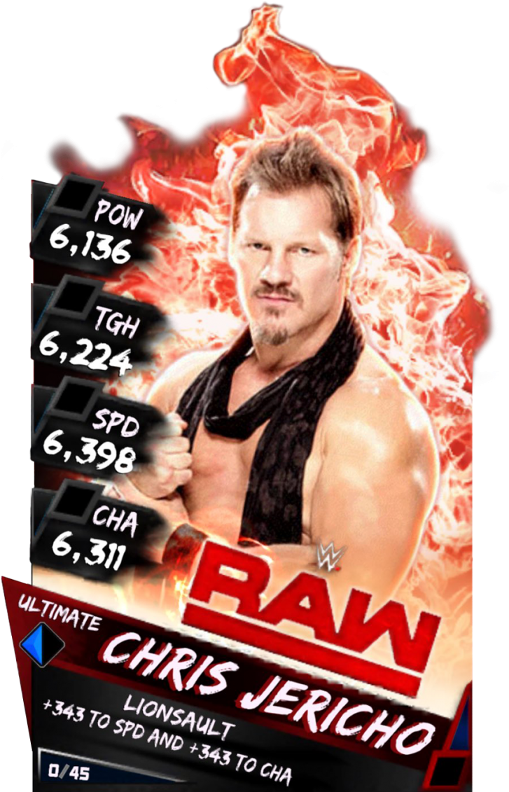 Supercard Chrisjericho S3 Ultimate Raw 9705 (733x1158), Png Download