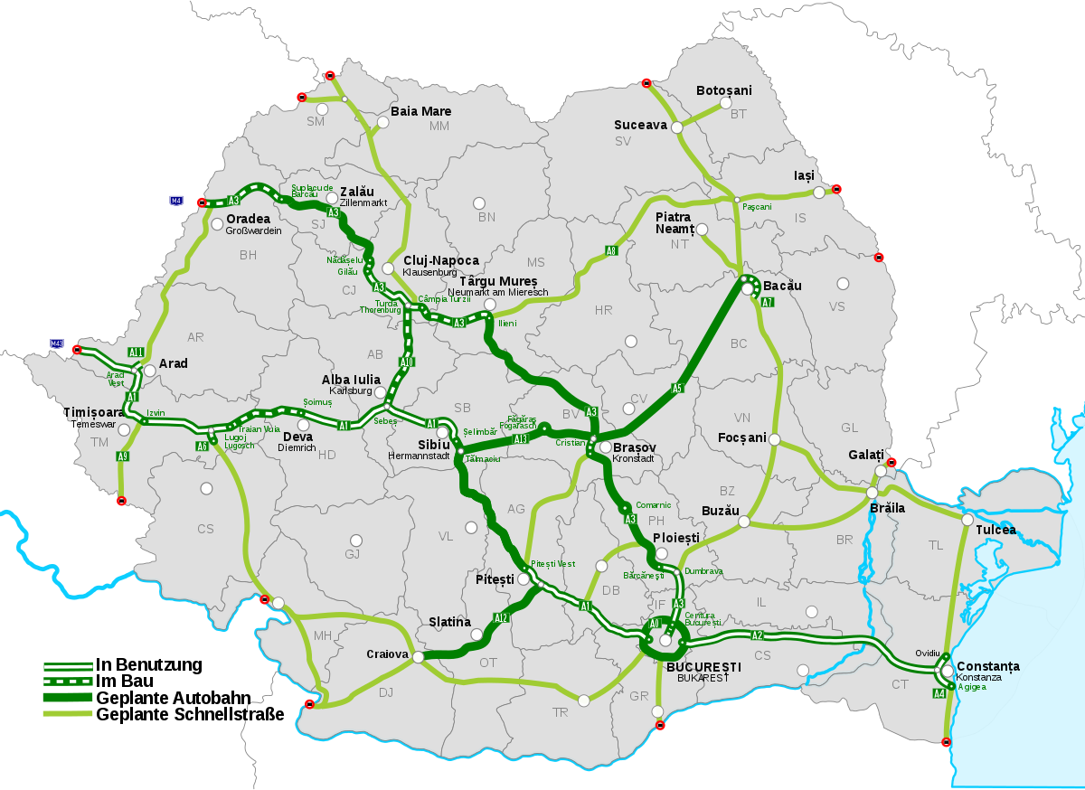 Romania's Ploiesti Brasov Highway Segment To Be Ready - Autoroute Roumanie (1200x874), Png Download