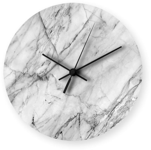 Marble Texture Printed Wall Clock - Marble Canvas Print - Small By Patterns And Textures (600x700), Png Download