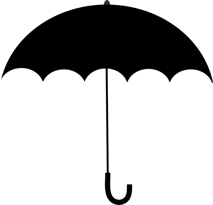 Cover Clipart Vector - Silhouette Of A Umbrella (748x720), Png Download