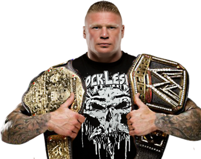 3rd Runner Up - Brock Lesnar With Belt (393x312), Png Download