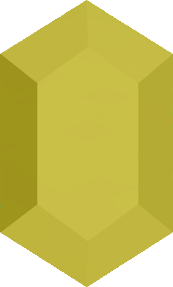 Yellow Rupee - Rupee Zelda (342x569), Png Download