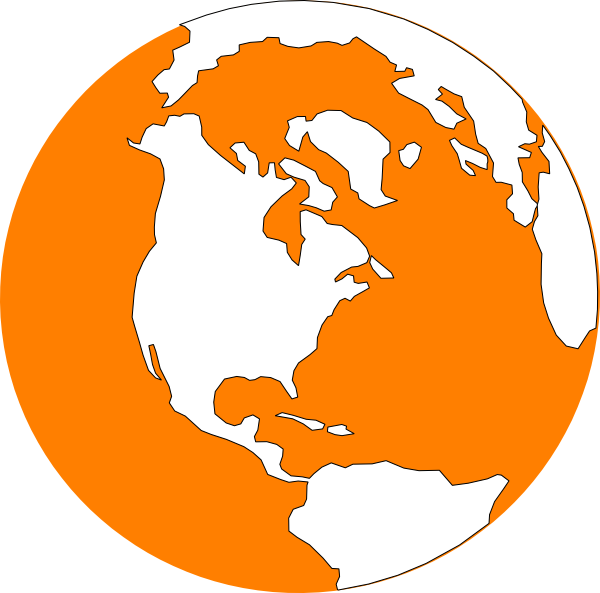 Black And White Earth Clipart - World Globe Black And White (600x593), Png Download
