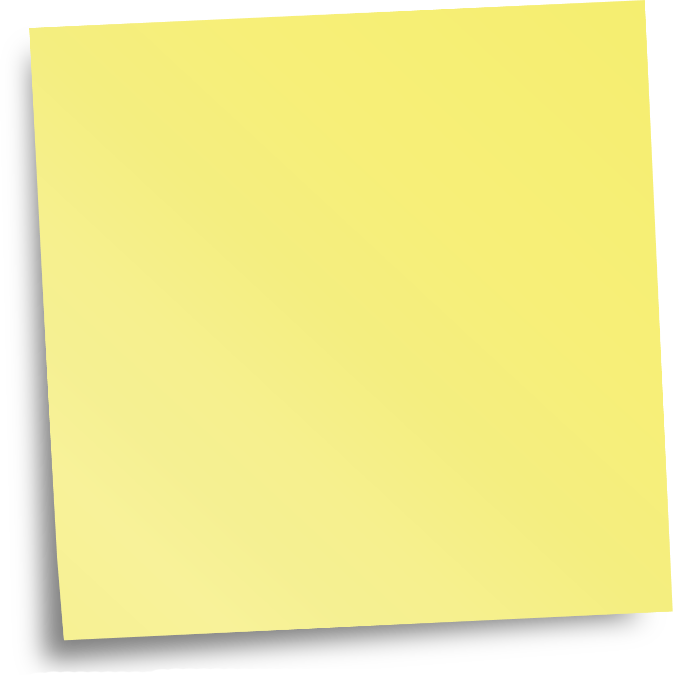 Yellow Sticky Notes Png Image - Paper (1381x1386), Png Download