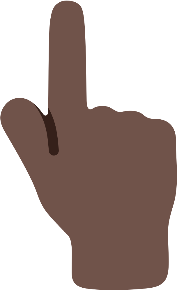 Emoji U1f446 1f3ff - Sign (1024x1024), Png Download