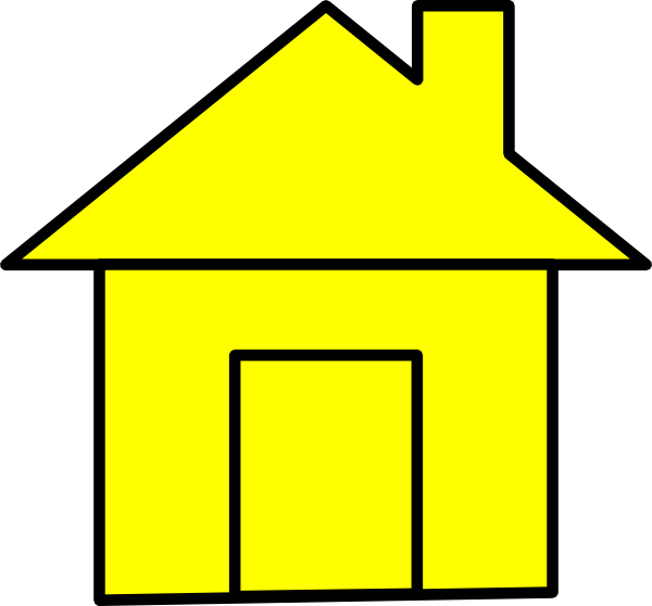 House Clipart Yellow - Yellow House Clip Art (600x558), Png Download