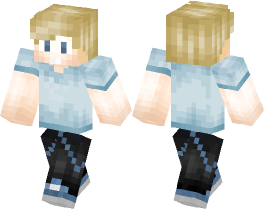 Cool Blond Hair Boy - Minecraft Blond Boy Skin (528x418), Png Download