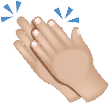 Clapping Hands Emoticon - Aplauso Png (450x437), Png Download