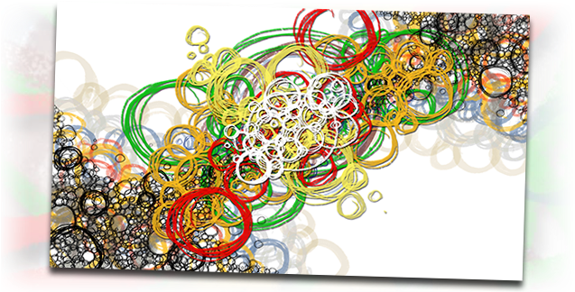 A Study In Doodle Circles - Doodle Digital Painting (650x335), Png Download