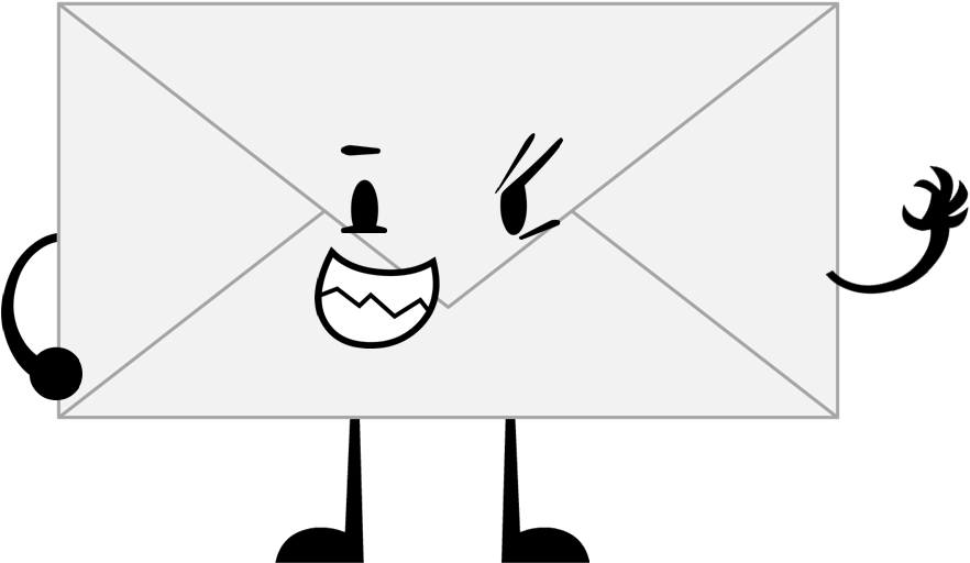 Envelope Pose - Cartoon (905x513), Png Download