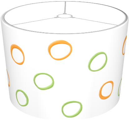 Painted Retro Circles Orange Green - Circle (674x516), Png Download