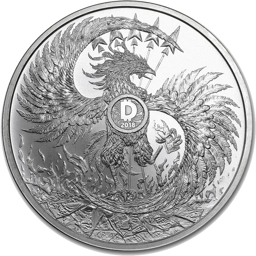 2018 Minimintage Mark Of The Beast 1oz Silver Shield - Silver (900x900), Png Download