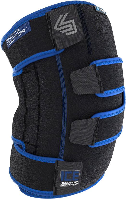 Ice Recovery Knee Compression Wrap - Shock Doctor Knee Ice Pack (1000x1000), Png Download