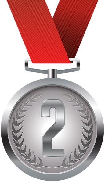 Silver Medal Png Clip Art - Silver Medal Png (344x600), Png Download