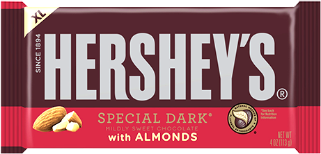 Hershey's Special Dark With Almonds Xl Candy Bar 4 - Hershey Chocolate World Logo (500x500), Png Download