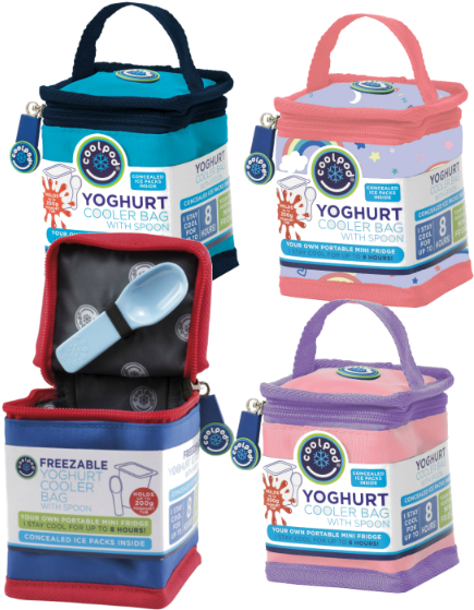 Yoghurt Cooler Bags - Coolpod Yoghurt Bag Blue (600x600), Png Download