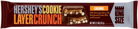 Hershey's Cookie Layer Crunch Caramel King Size Candy - Hersheys Candy Bar, Milk Chocolate, Caramel - 1.4 Oz (736x460), Png Download