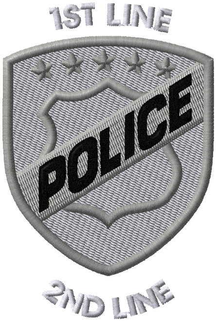 Deco Stk Emb Le Badge Shield Silver - Gold (444x659), Png Download