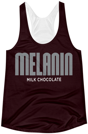 "melanin Hershey Bar" Racerback Tank Top - Active Tank (498x498), Png Download