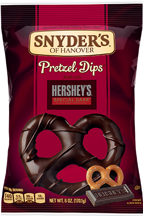 Dark Chocolate Mini Dips - Snyder's Dark Chocolate Pretzels (290x490), Png Download